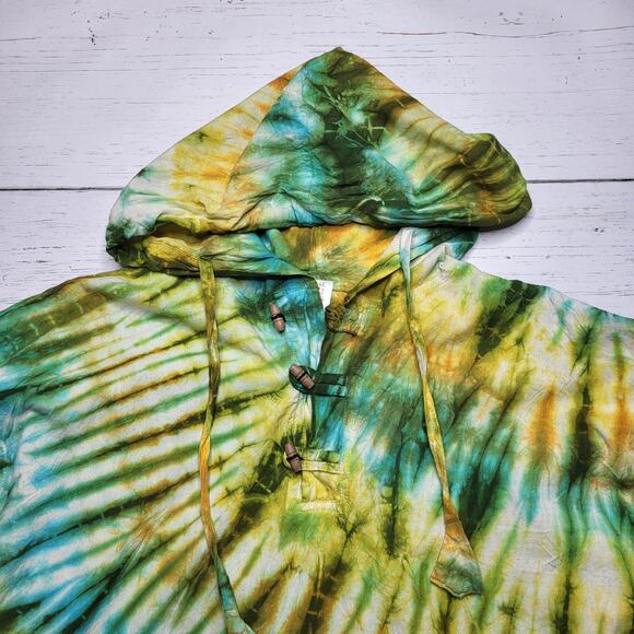 Gypsy Rose Grateful Dead Terrapin Banjo Tie Dye Cotton Hoodie Sweatshirt Turtle - Picture 4 of 9